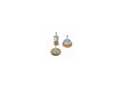 Jeu de 3 brosses et roues &agrave; fils dacier laitonn&eacute; Silverline