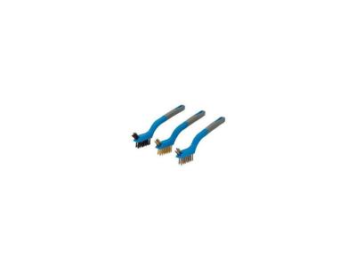 Silverline 617623 Jeu de 3 mini-brosses m&eacute;talliques assorties