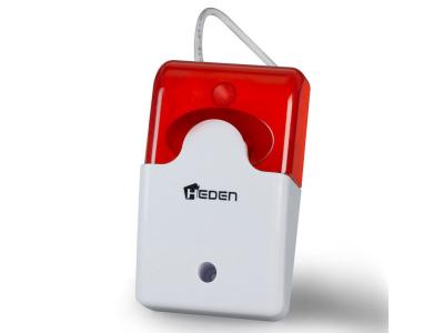 Alarme autoaliment&eacute;e pour camera Heden rouge-blanc