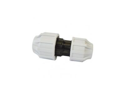 Raccord plastique manchon droit r&eacute;duit pour tube PE &Oslash;25-20 mm