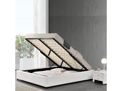 Sommier coffre de rangement Room - Blanc - 180x200