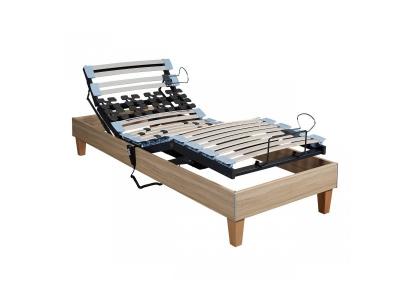 Sommier &eacute;lectrique someo tpr 50 d&eacute;cor ch&ecirc;ne clair 90x190