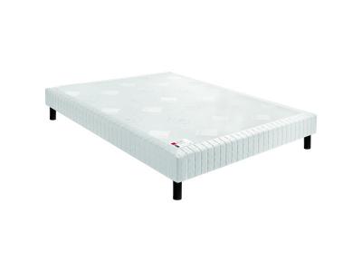 Sommier epeda confort ferme deco nature carr&eacute; ecru 100x200