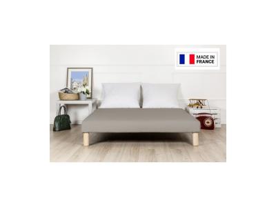 Sommier TAPISSIER130x190cm fabrication francaise + pieds offert