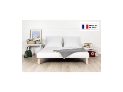 Sommier tapissier 140x190cm fabrique en france + pieds - som140x190LG