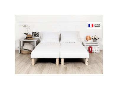 Sommier tapissier 160x200cm (80x200x2) blanc fran&ccedil;ais - som80x200x2LG