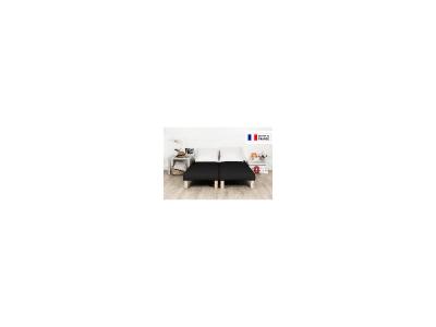 Sommier tapissier 200x200cm (100x200x2) noir