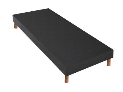 Sommier Tapissier A Lattes Gris Anthracite 90x190