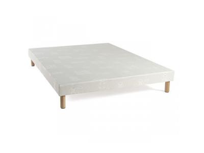 Someo - Sommier tapissier recouvert 13 cm niagara 120x190 - Blanc