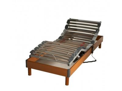 Sommier tous lattes bois merisier dimensions - 90 x 190 cm