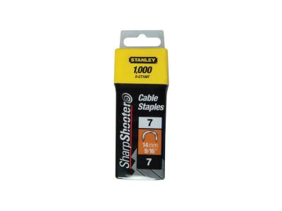 Agrafes cavaliers 14 mm type 7 bo&icirc;te de 1000 - STANLEY - 1-CT109T