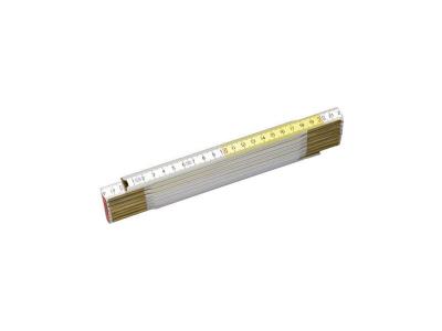 Stanley 0-35-458 Mesure pliante 2 m x 17 mm en bois Blanc/Jaune