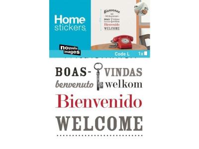 Nouvelles Images - Sticker mural bienvenue en plusieurs langues