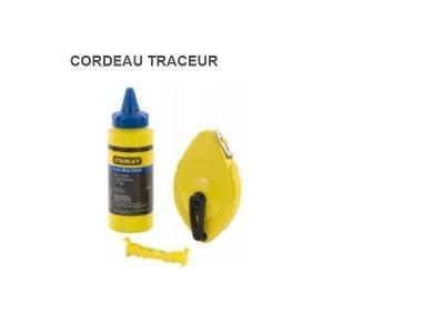 Cordeau + poudre &agrave; tracer Stanley bleu 30 m