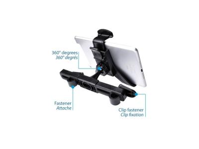 Connectland SUP-HC88C Support voiture avec appui t&ecirc;te pour Tablette Noir
