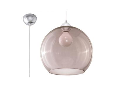 Suspension BALL verre/acier graphite/chrome 1 ampoule
