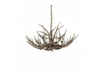 Ideal Lux Chalet - Lustre &agrave; 8 ampoules, brun clair, E14