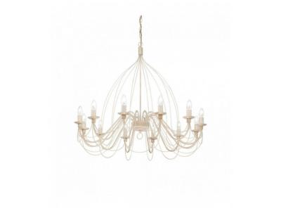 Suspension Blanche antique corte 12 ampoules - Blanc