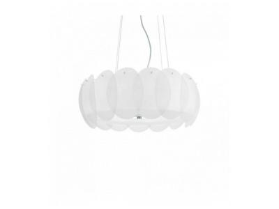 Ideal Lux Ovalino - Grand Plafonnier &Agrave; 8 Ampoules Blanc, E27