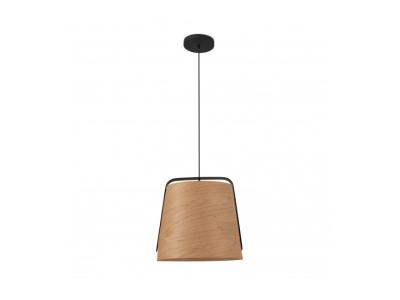 Faro Barcelona 29848 - STOOD Lampe suspension noire et bois