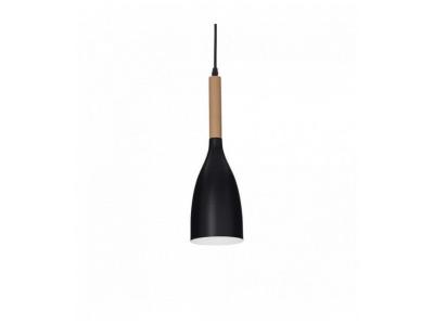 Suspension Manhattan finition en bois, noire