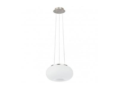 Suspension optica 2 ampoules nickel satin&eacute; diam&egrave;tre 28 cm