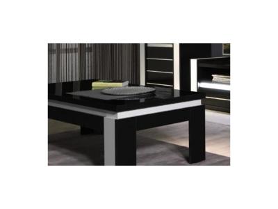 Table basse design lina coloris noir et blanc brillant