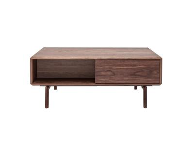 Miliboo - Table basse noyer avec rangements L100 cm SUVA