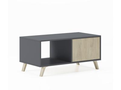 Table basse wind gris anthracite-puccini, 92x50x45cm