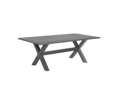 Beliani - Table de jardin en aluminium gris 200 x 105 cm CASCAIS