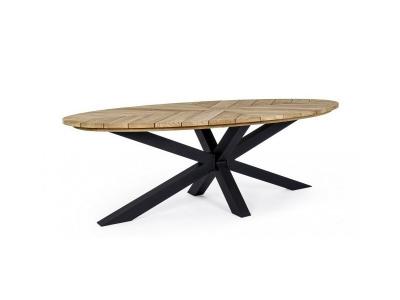 BIZZOTTO Table en Panneau OV 240 x 110 cm Carbone RT02