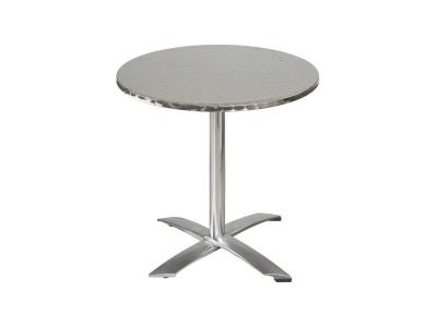 Table ronde inclinable en aluminium gris