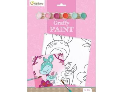 Avenue mandarine Graffy Paint Faon - 20x20 Cm - Avenue Mandarine