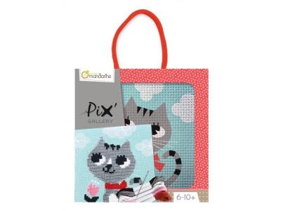 Kit cr&eacute;atif Avenue Mandarine Pix Gallery Canevas Chat