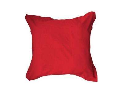 Today taie d'oreiller unie carr&eacute;e coton 57 fils rouge 75 x 75