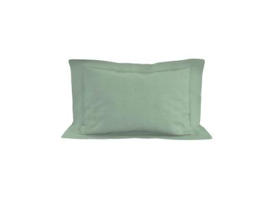 Taie d'oreiller en coton 57 fils 50x70 cm UNI vert d'eau, par