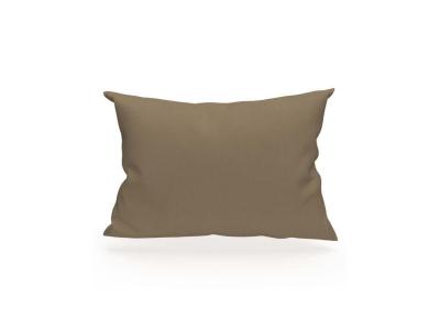 Taie d'oreiller rectangle US 50x75 cm en coton uni 57 Fils taupe