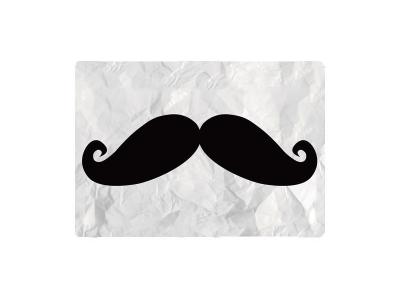 Tapis de souris Moustache sur papier froiss&eacute; Cbkreation