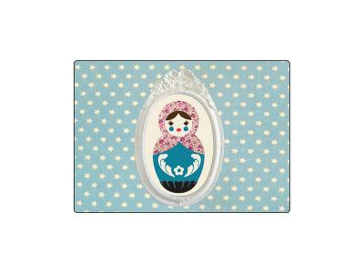 Tapis de souris Poup&eacute;e russe &eacute;toil&eacute;e by Cbkreation