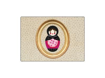 Tapis de souris Poup&eacute;e russe pois by Cbkreation