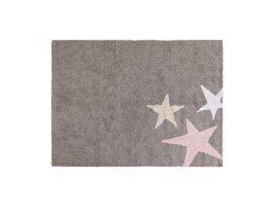 Lorena Canals Tapis enfant ESTRELLAS TRICOLOR gris Lorena Canals
