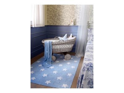 Tapis pour enfant, STARS WHITE en Coton, par Lorena Canals