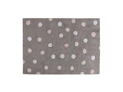 Lorena Canals Tapis enfant TOPOS TRICOLOR Gris & Rose - Lorena Canals
