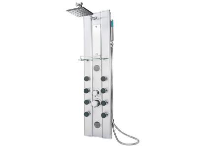 Tectake colonne de douche aluminium 8 jets de massage 402117