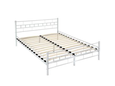 Tectake lit design moderne avec sommier - 200 x 140 cm - blanc 401721