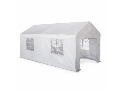 Tente de r&eacute;ception Burdigala 3x6m, avec connecteurs m&eacute;tal robustes, porte zipp&eacute;e, chapiteau