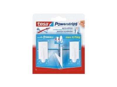 TESA 3 Mini Crochets design + 4 Mini Powerstrips - Blancs