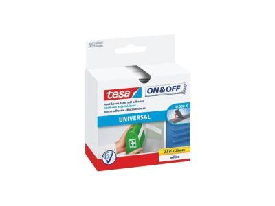 Tesa bande auto-agrippante a coller - 2,5 m x 20 mm - blanc