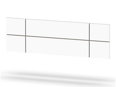 Tete de lit adulte coloris Blanc / Cambrian - Hauteur 50 x Longueur 160 x Profondeur 3.2 cm --
