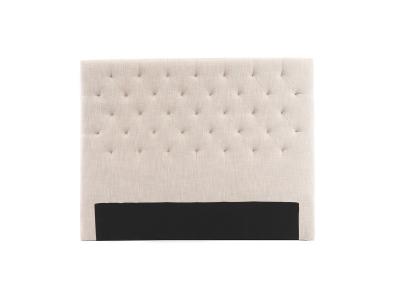 T&ecirc;te de lit capitonn&eacute;e en tissu naturel L160 cm enguerrand - Naturel